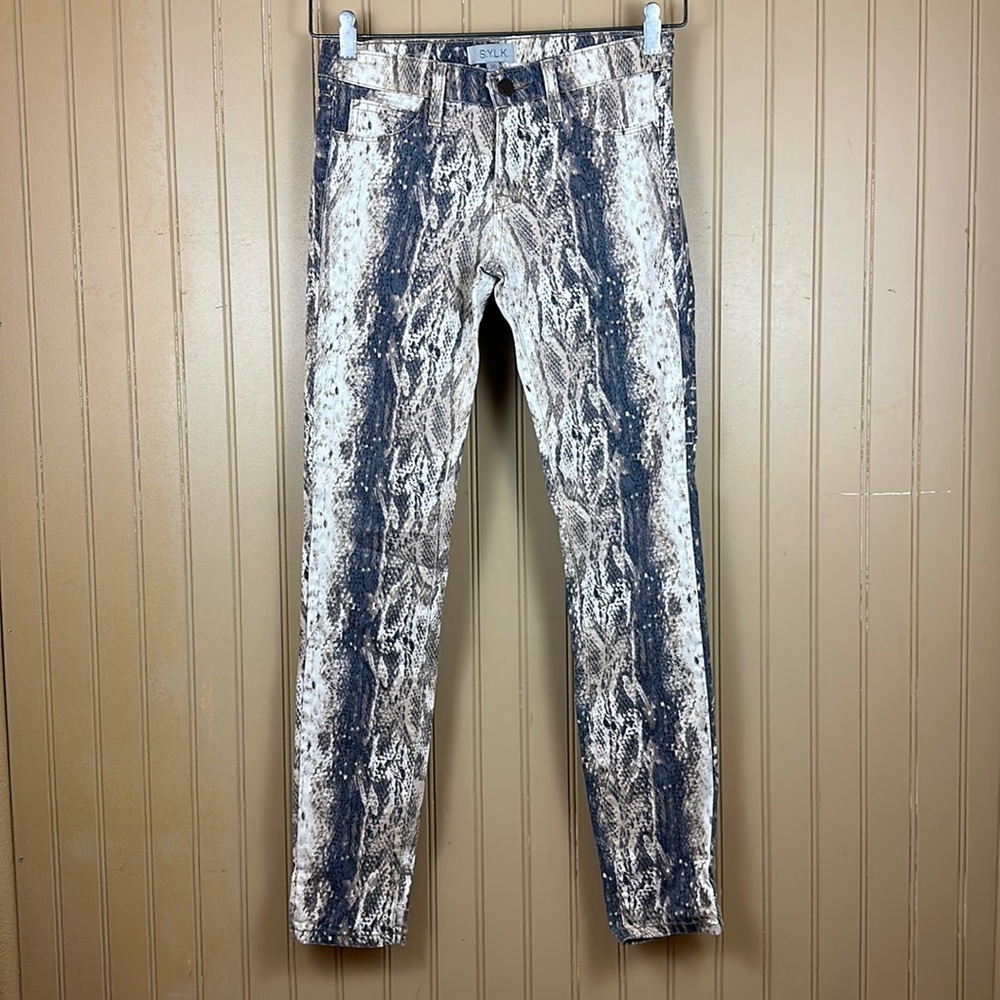S.Y.L.K. Reptile Print Skinny Jeans Size 26